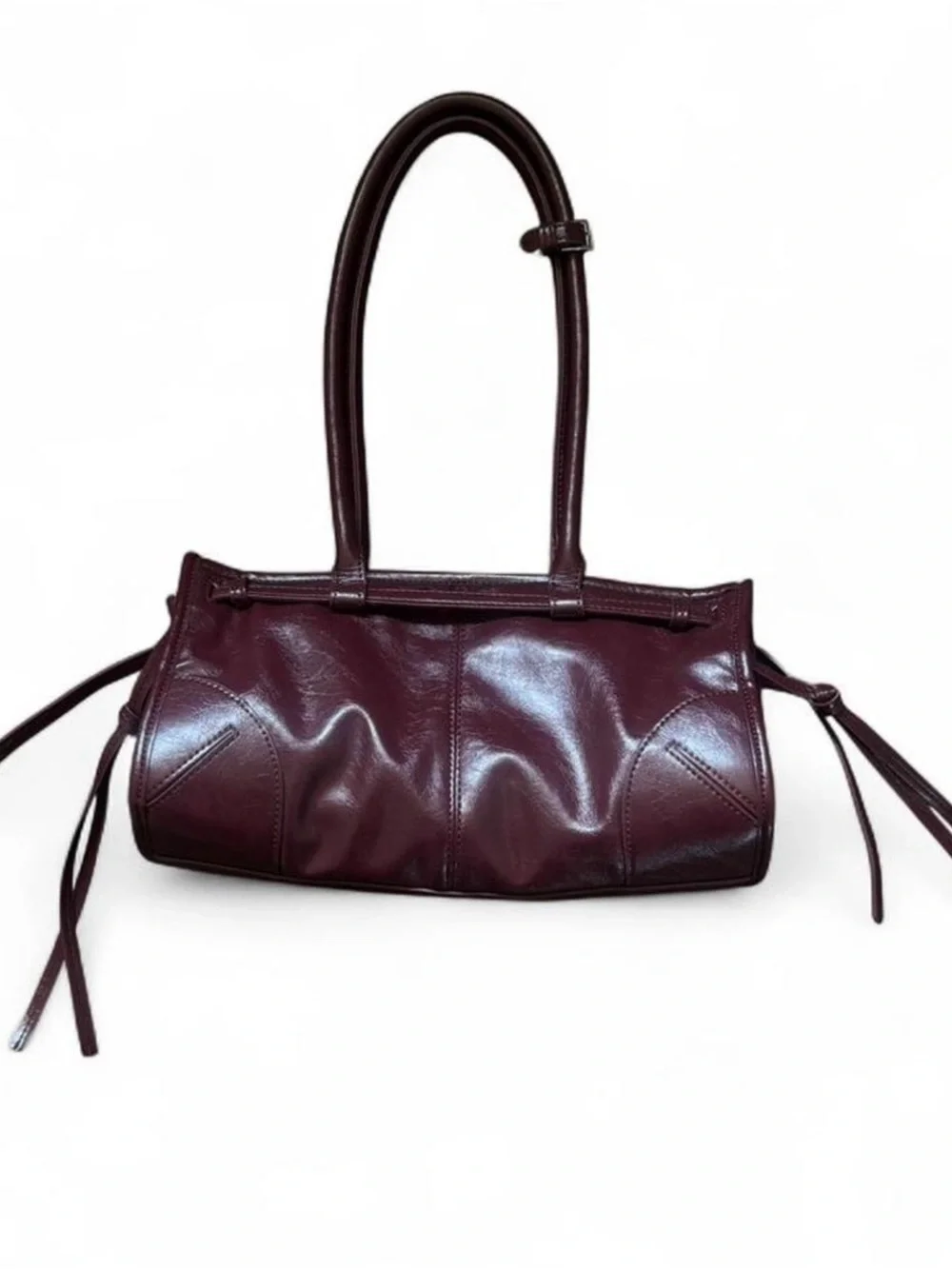 Princess Polly Burgundy Leather Shoulder Bag